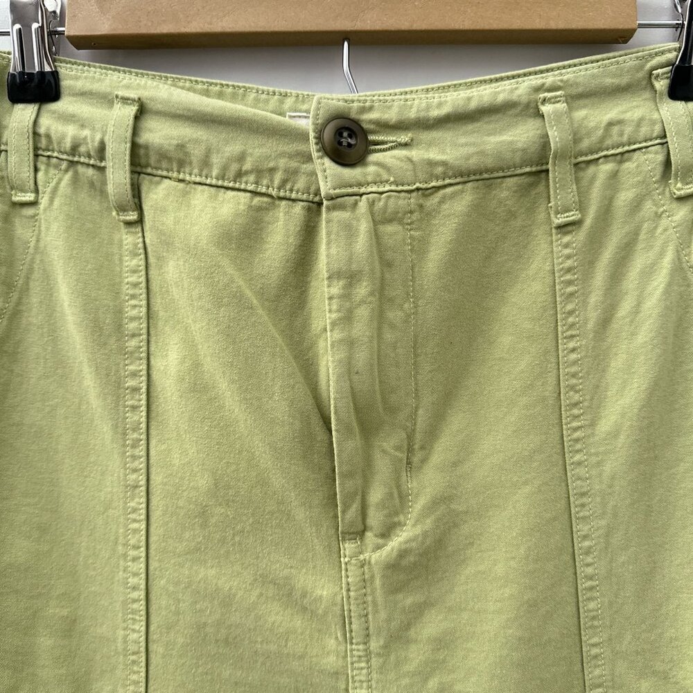 The Great Vintage Straight Relaxed Fit Pants Flat Front Pockets Green Women 28 - Picture 4 of 16
